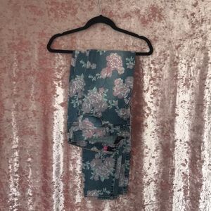 Floral Print Skinny Jeans